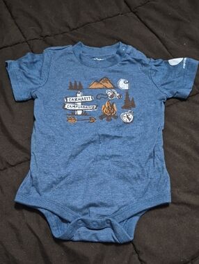 Carhartt Blue Campground Graphic One-Piece Bodysuit